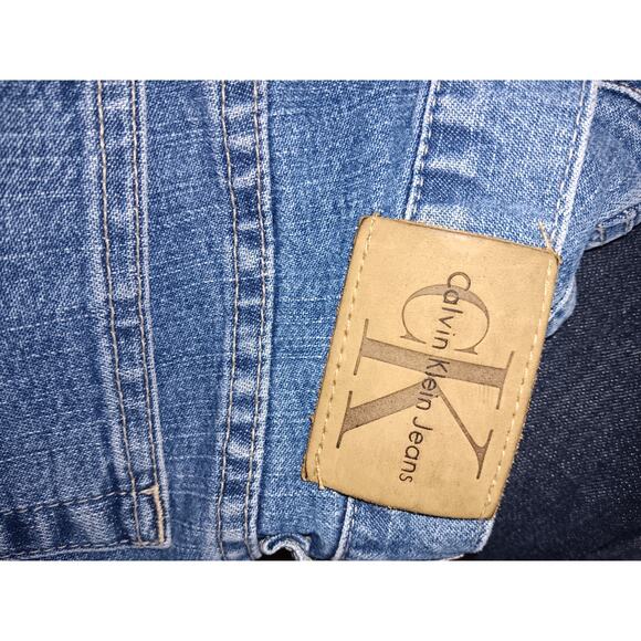 Calvin Klein relaxed fit boyfriend straight leg jeans , cuffed size 10 - Picture 3 of 5